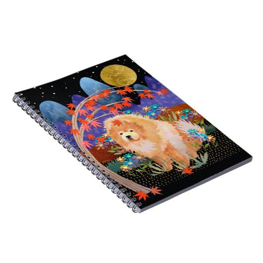 ORIGAMI AUTUMN Chow Spiralnotebook Notizblock (Rechte Seite)