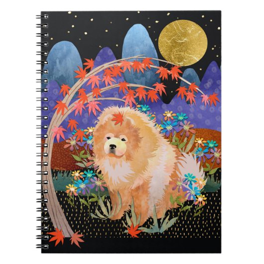 ORIGAMI AUTUMN Chow Spiralnotebook Notizblock (Vorderseite)