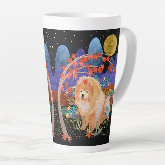 ORIGAMI AUTUMN Chow-Tasse-Umrissdesign Milchtasse (Rechte Ecke)