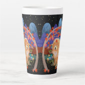 ORIGAMI AUTUMN Chow-Tasse-Umrissdesign Milchtasse (Vorderseite)