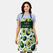 Origami Avocado Acrylic Muster Personalisiert Schürze (Getragen)