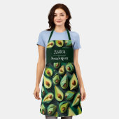 Origami Avocado Acrylic Muster Personalisiert Schürze (Getragen)