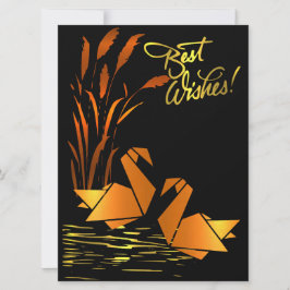 Origami Best wünscht eine Flachkarte Feiertagskarte