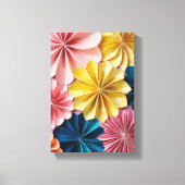 Origami-Blume Leinwanddruck (Vorderseite)