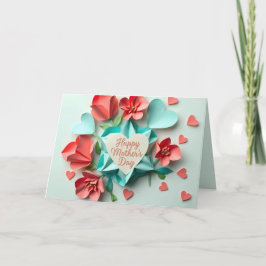Origami-Blumen-Muttertagskarte (3) Feiertagskarte