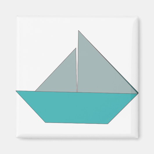 Origami Boat Magnet (Vorne)