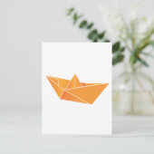 Origami Boat Postkarte (Stehend Vorderseite)