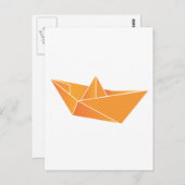Origami Boat Postkarte (Vorne/Hinten)