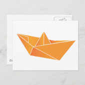Origami Boat Postkarte (Vorne/Hinten)