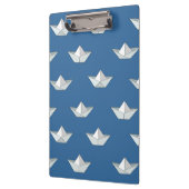 Origami Boote auf dem Wasser-Muster Klemmbrett (Links)
