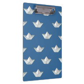 Origami Boote auf dem Wasser-Muster Klemmbrett (Rechts)