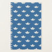 Origami-Boote im Wassermuster Planer (Vorderseite)