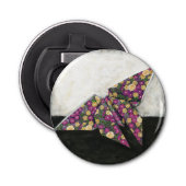 Origami Butterfly auf Blumenpapier Flaschenöffner (Vorderseite)