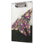 Origami Butterfly auf Blumenpapier Klemmbrett (Links)