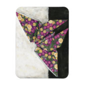 Origami Butterfly auf Blumenpapier Magnet (Vertikal)