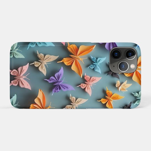 Origami Butterfly Pattern Case-Mate iPhone Hülle (Rückseite (Horizontal))