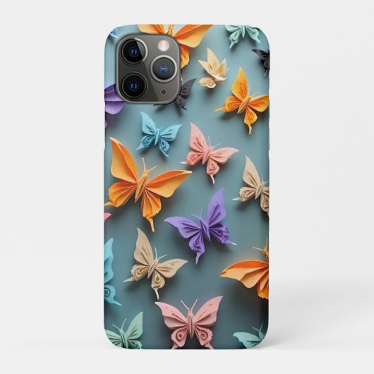 Origami Butterfly Pattern Case-Mate iPhone Hülle (Rückseite)