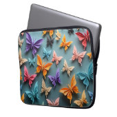 Origami Butterfly Pattern Laptopschutzhülle (Vorderseite Links)