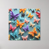 Origami Butterfly Pattern Leinwanddruck (Vorderseite)