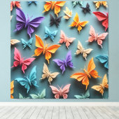 Origami Butterfly Pattern Leinwanddruck (Insitu (Holzboden))