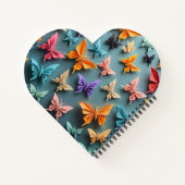 Origami Butterfly Pattern Notizblock (Rückseite)