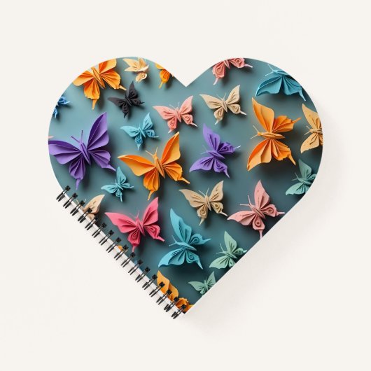 Origami Butterfly Pattern Notizblock (Vorderseite)
