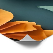 Origami Butterfly Pattern Poster (Ecke)