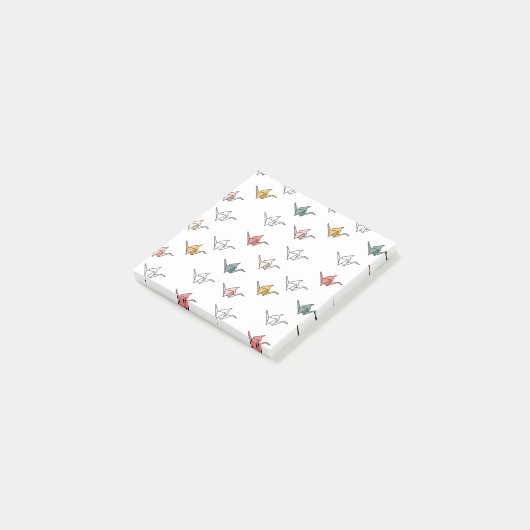 Origami Calm - Crane Post - Anmerkungen Post-it Klebezettel (angewinkelt)