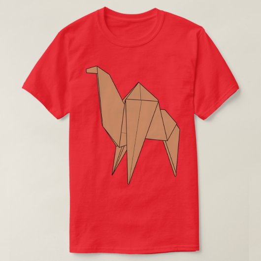 Origami Camel Light Brown T-Shirt (Design vorne)