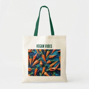 Origami Carrots Pattern - Vegane Vibes Tragetasche