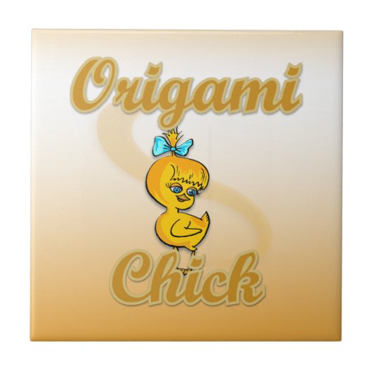 Origami Chick Fliese (Vorderseite)