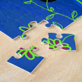 Origami Chintz (L) Blue Green Puzzle (Seite)