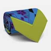 Origami Chintz (L) Blue Indigo Olive Black Krawatte (Gerollt)