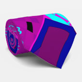 Origami Chintz (L) Fuchsia Turquoise Blue Magenta Krawatte (Gerollt)