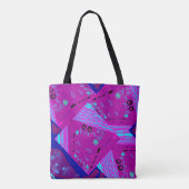 Origami Chintz (L) Fuchsia Turquoise Blue Magenta Tasche (Rückseite)