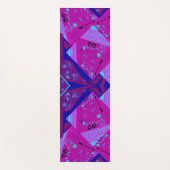 Origami Chintz (L) Fuchsia Turquoise Blue Magenta Yogamatte (Vorderseite)
