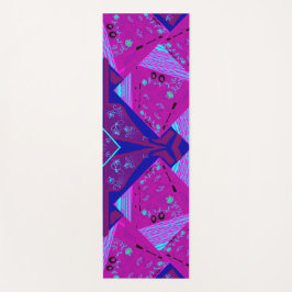 Origami Chintz (L) Fuchsia Turquoise Blue Magenta Yogamatte