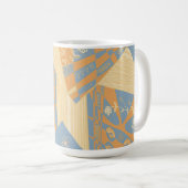 Origami Chintz (L) Mid Orange Gunmetal Gray Kaffeetasse (VorderseiteRechts)