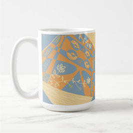 Origami Chintz (L) Mid Orange Gunmetal Gray Kaffeetasse