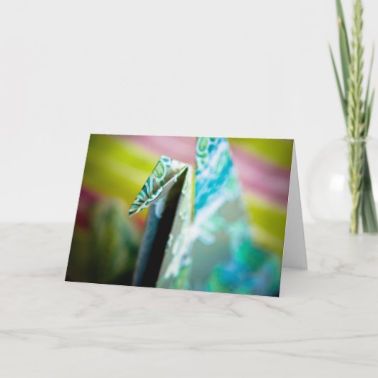 Origami Crane - Grußkarte Karte (Vorderseite)