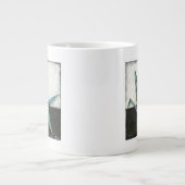 Origami Crane mit Blumenbezeichnungen Jumbo-Tasse (Vorderseite)