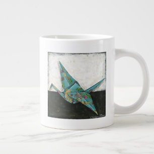Origami Crane mit Blumenbezeichnungen Jumbo-Tasse