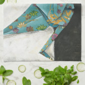 Origami Crane mit Blumenbezeichnungen Küchentuch (Gefaltet)