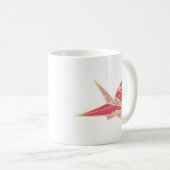 Origami Crane(Tsuru) Lavender Kaffeetasse (VorderseiteRechts)