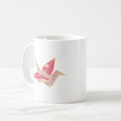 Origami Crane(Tsuru) Lavender Kaffeetasse (Vorderseite Links)