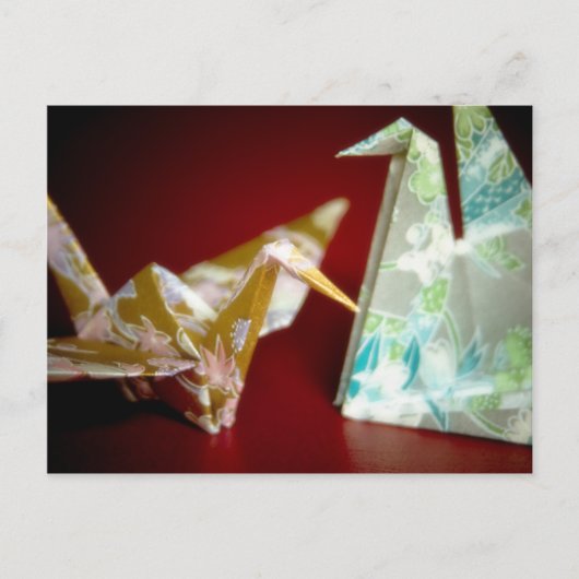 Origami Cranes: Postcard Postkarte (Vorderseite)