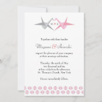 Origami Cranes (Rosa & Silber) Hochzeit