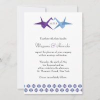 Origami Cranes Wedding (Lila + C blau)