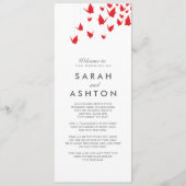 Origami Cranes Wedding Program Programm (Vorderseite)