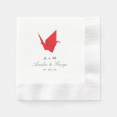 Origami Cranes Wedding Serviette (Vorderseite)